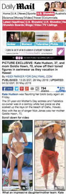 Kate Hudson and Goldie Hawn in Hawaii in ViX
