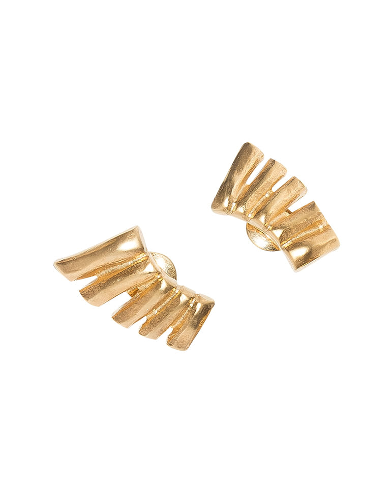 Coral Earrings - Gold