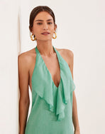 Gaia Long Dress - Seagreen