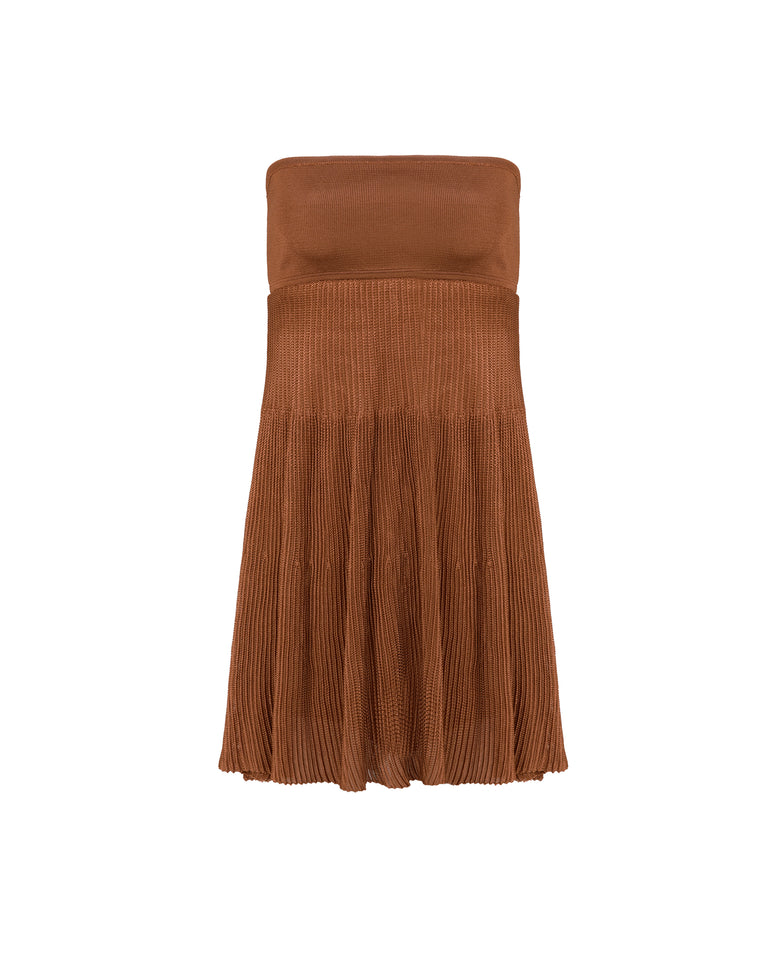 Knit Natalie Short Dress - Camel