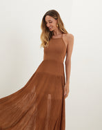 Knit Nina Long Dress - Camel