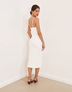 Firenze Lou Midi Dress - Off White