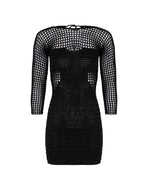 Knit Peggy Short Dress - Black