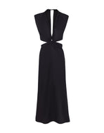 Raira Detail Long Dress - Black