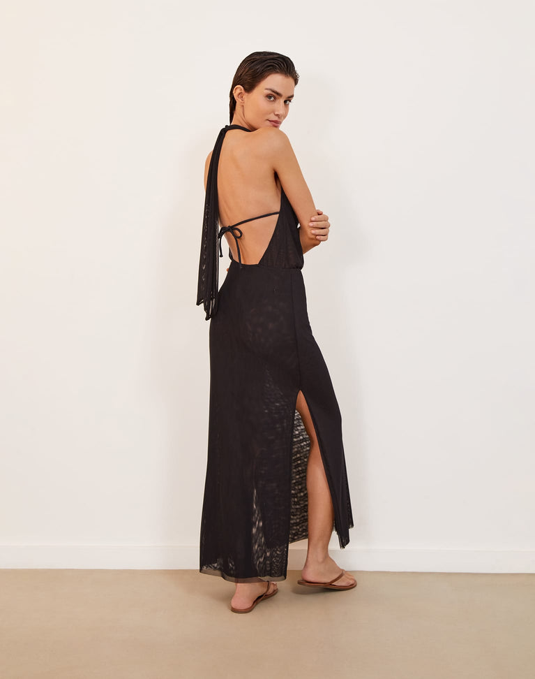 Tilly Long Cover Up - Black