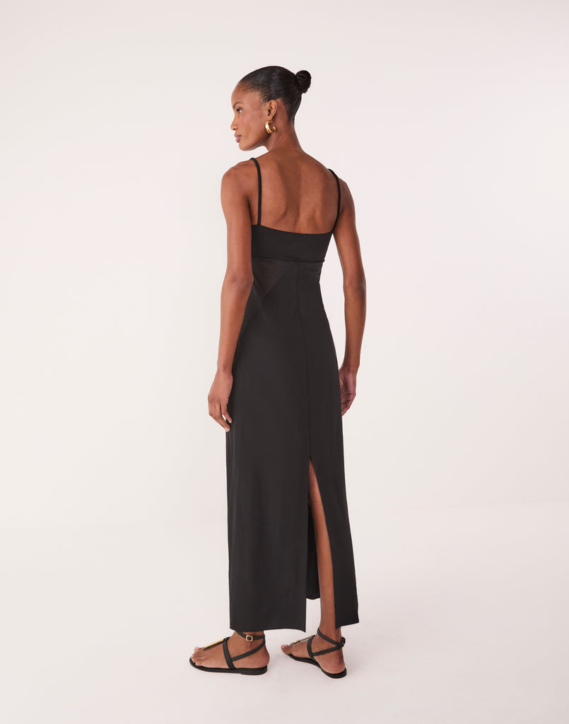 Anne Midi Dress - Black