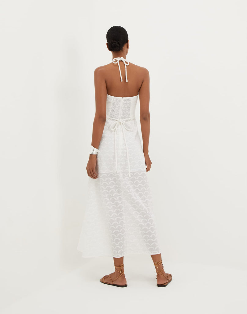 marina lace tiered dress Vix Paula Hermanny Marina Cover-Up Dress