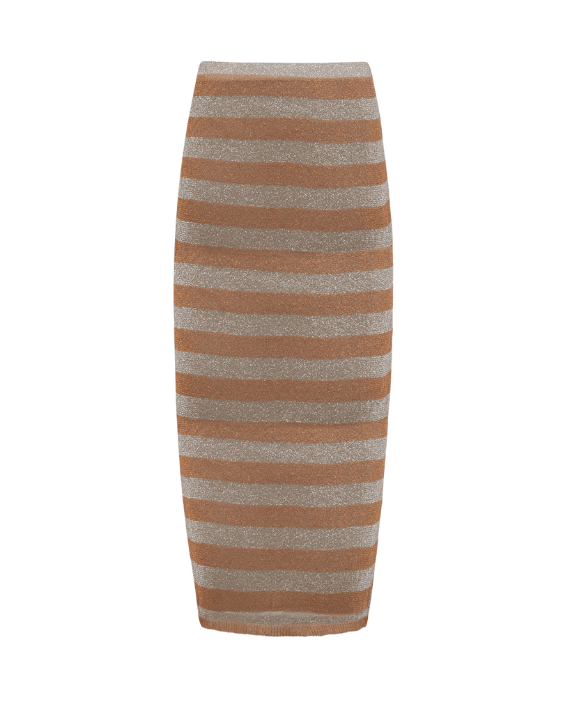 Knit Luna Long Skirt - Striped Éclair