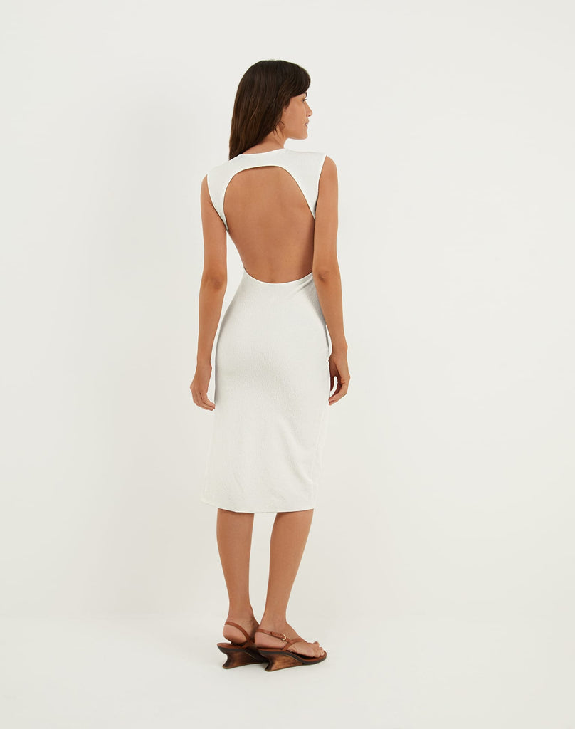 Firenze Pina Midi Dress - White Firenze Pina Midi Dress - White