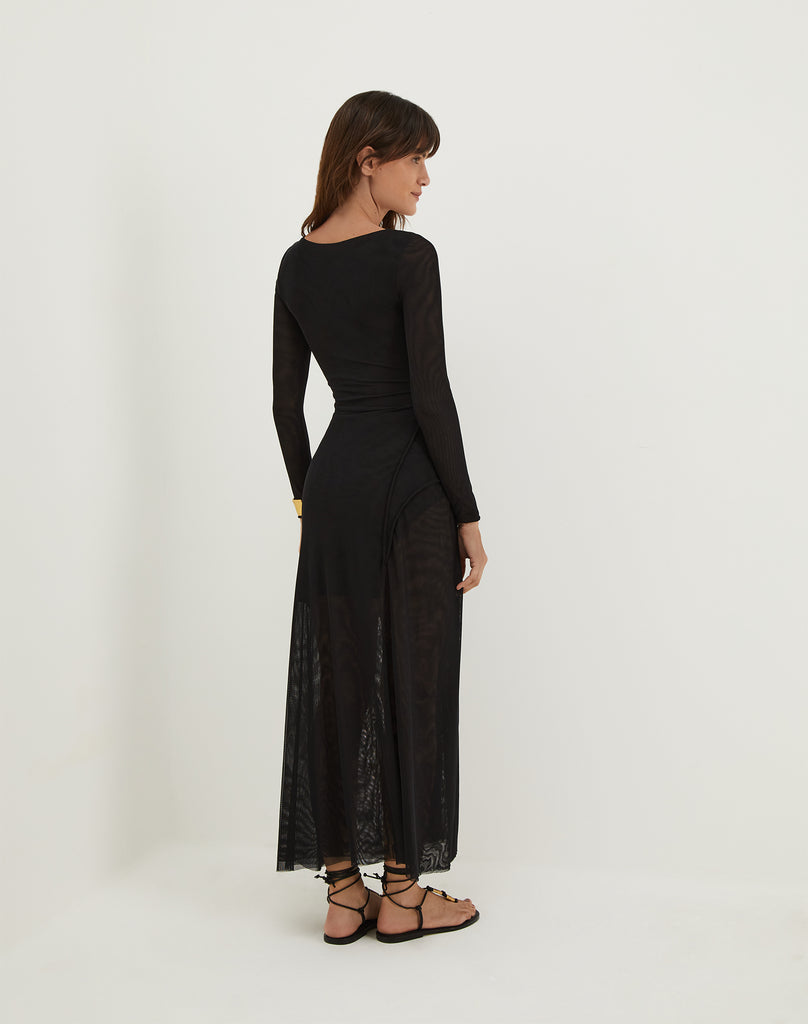 Lavinia Long Dress - Black
