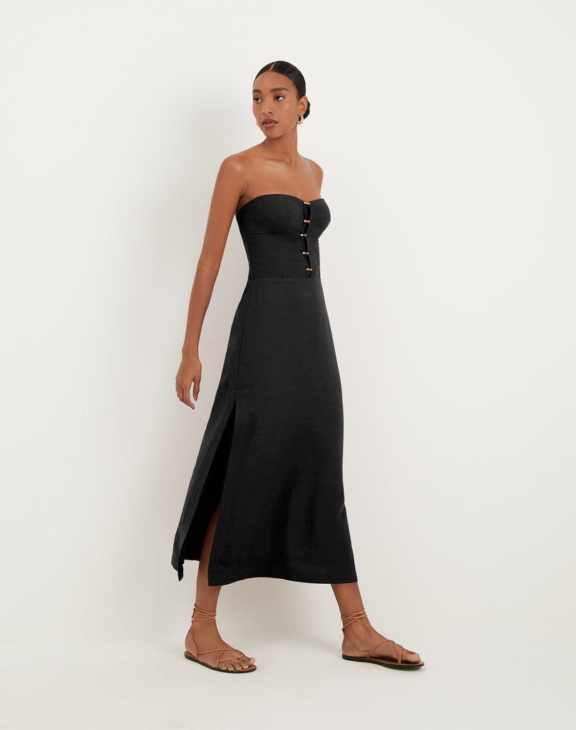 Emilia Midi Dress - Black