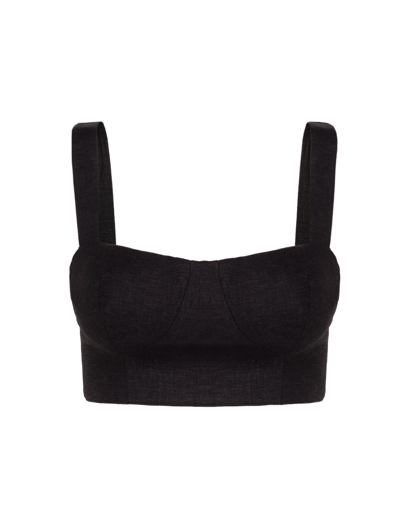 Valleta Cropped Top - Black