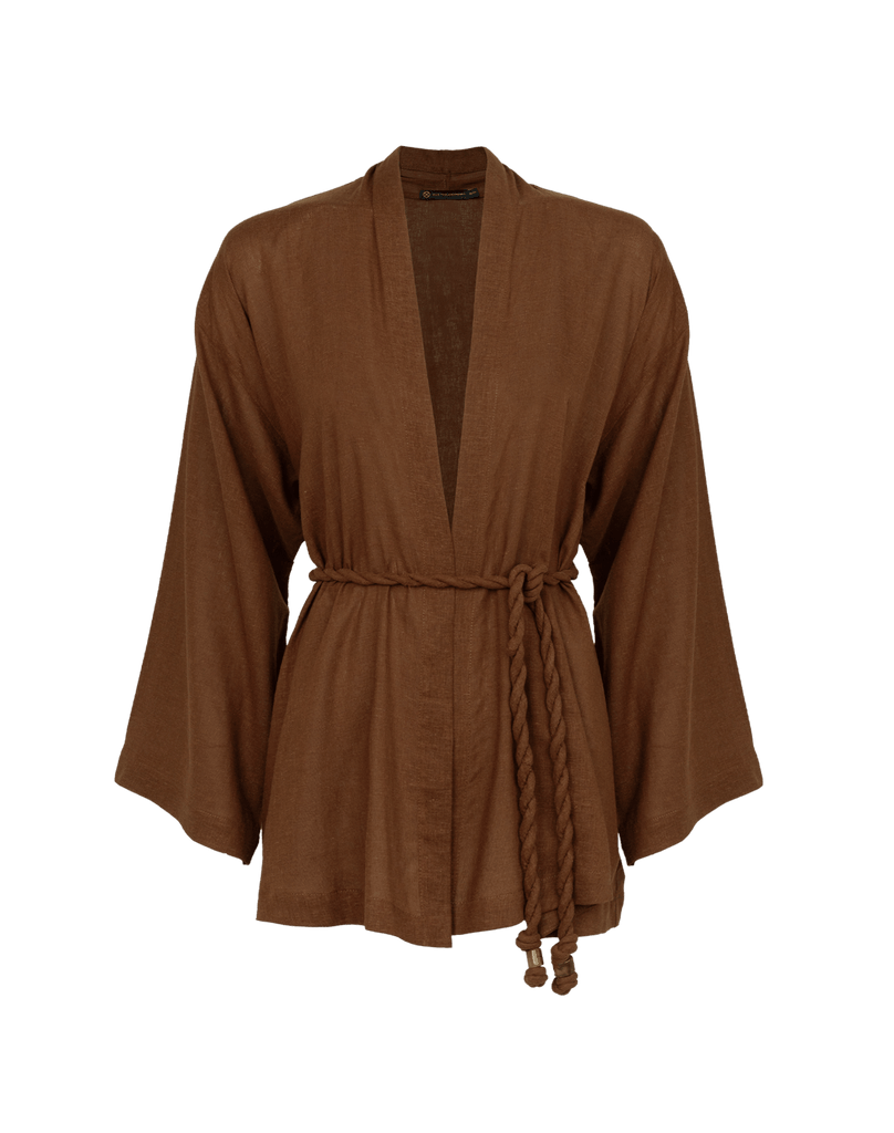 AP studio kimono gawn ブラウン Kimono long brown - German Aparrel