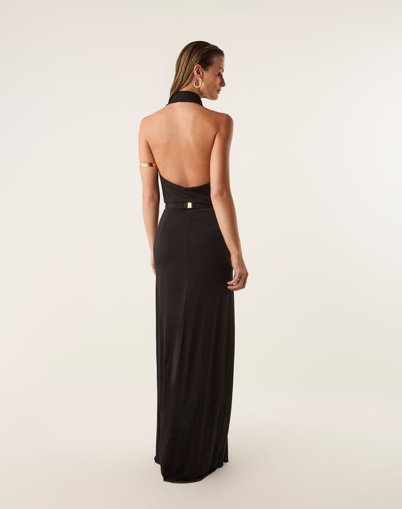 rosanna maxi dress Rosana Sleeveless Maxi Cover-Up Dress in Black