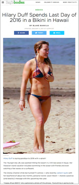 Hilary Duff in Hawaii in ViX