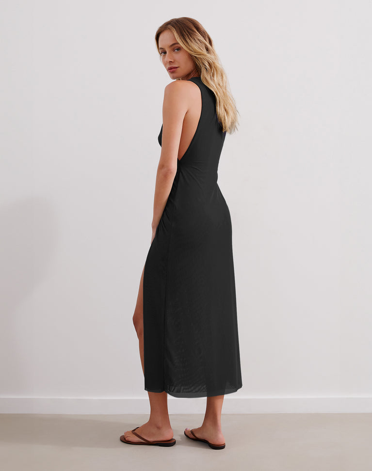 Getty Long Cover Up - Black