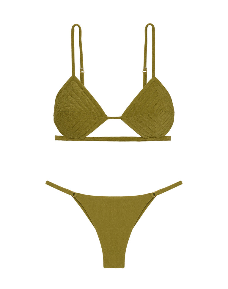 Barbara Tri Parallel Top - Avocado