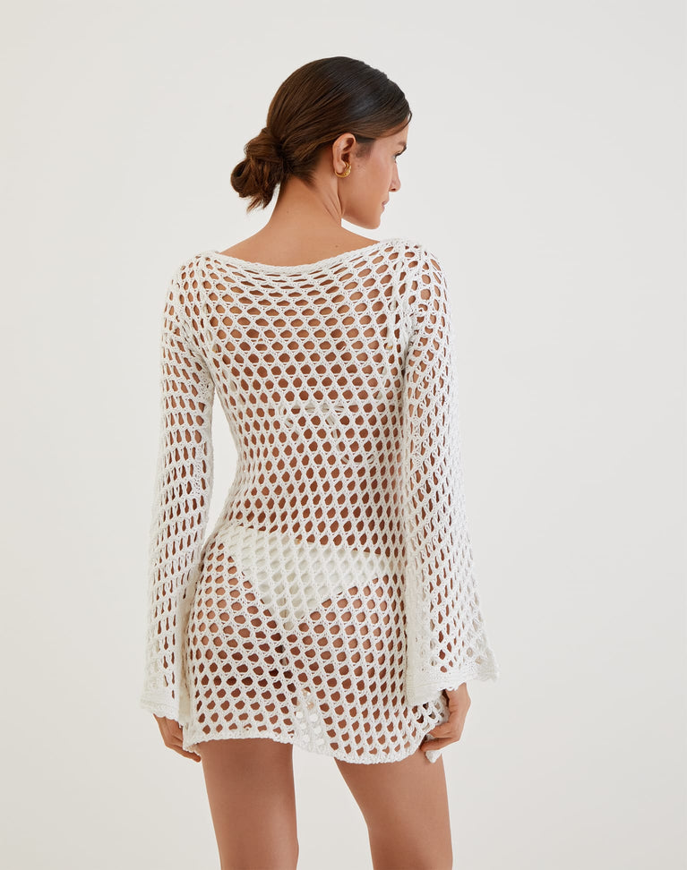 Belle Short Cover Up - Off White