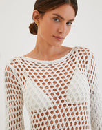 Knit Belle Short Cover Up - Off White