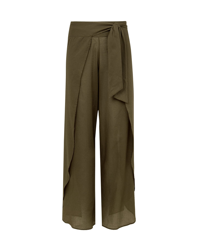Bia Pareo Pants - Evergreen