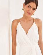 Carly Detail Midi Dress - Off White