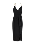 Carly Detail Midi Dress - Black