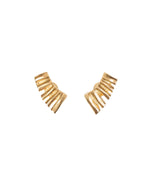 Coral Earrings - Gold