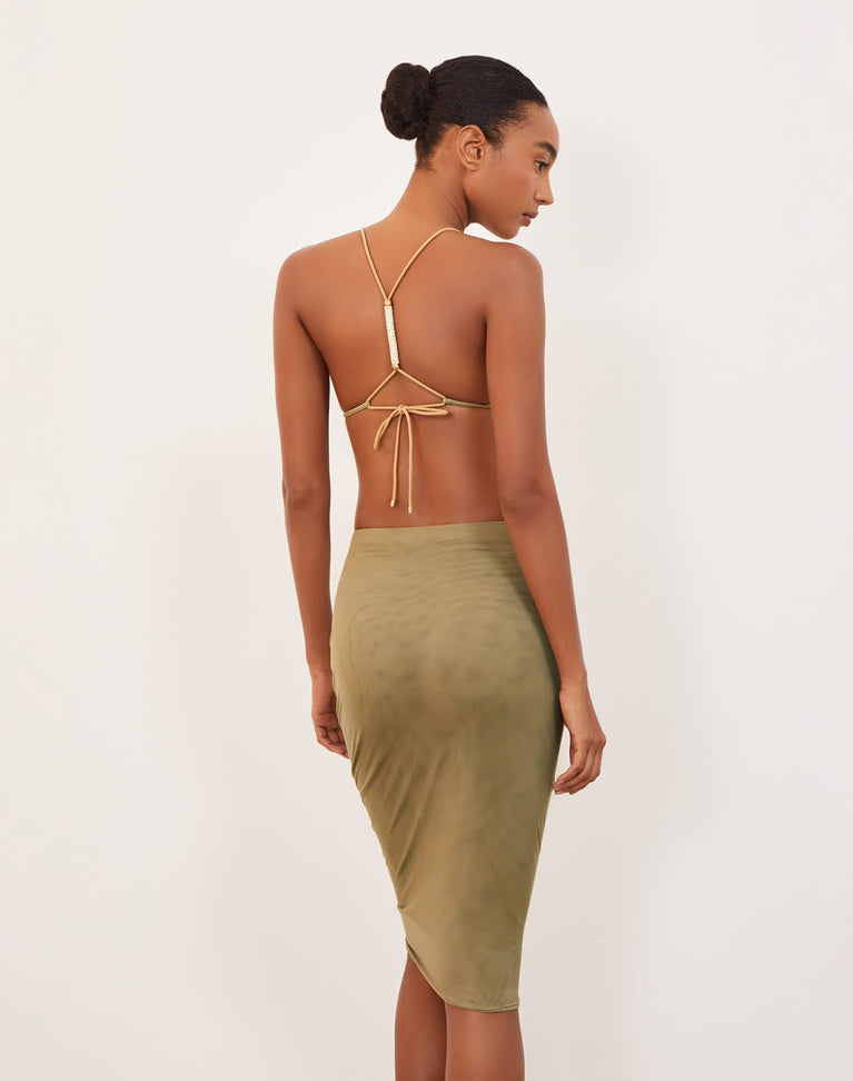 Frida Midi Skirt - Olivine