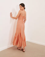 Harper Detail Long Dress - Grapefruit