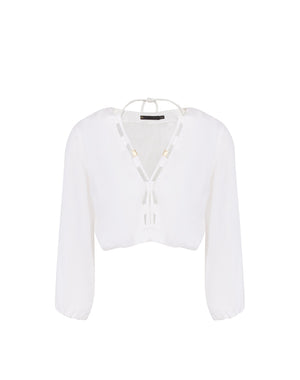 Ino Long Sleeve Blouse - Off White