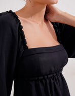 Isadora Detail Short Dress - Black