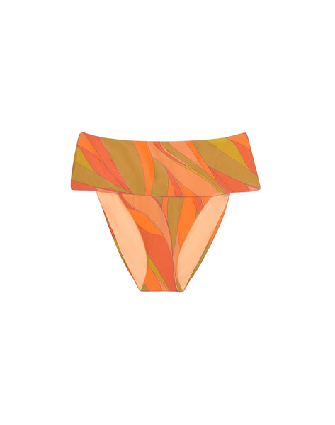Jesse Orange Multi Color Block Cheeky Bikini Bottoms