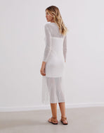 Knit Telma Midi Dress - Off White