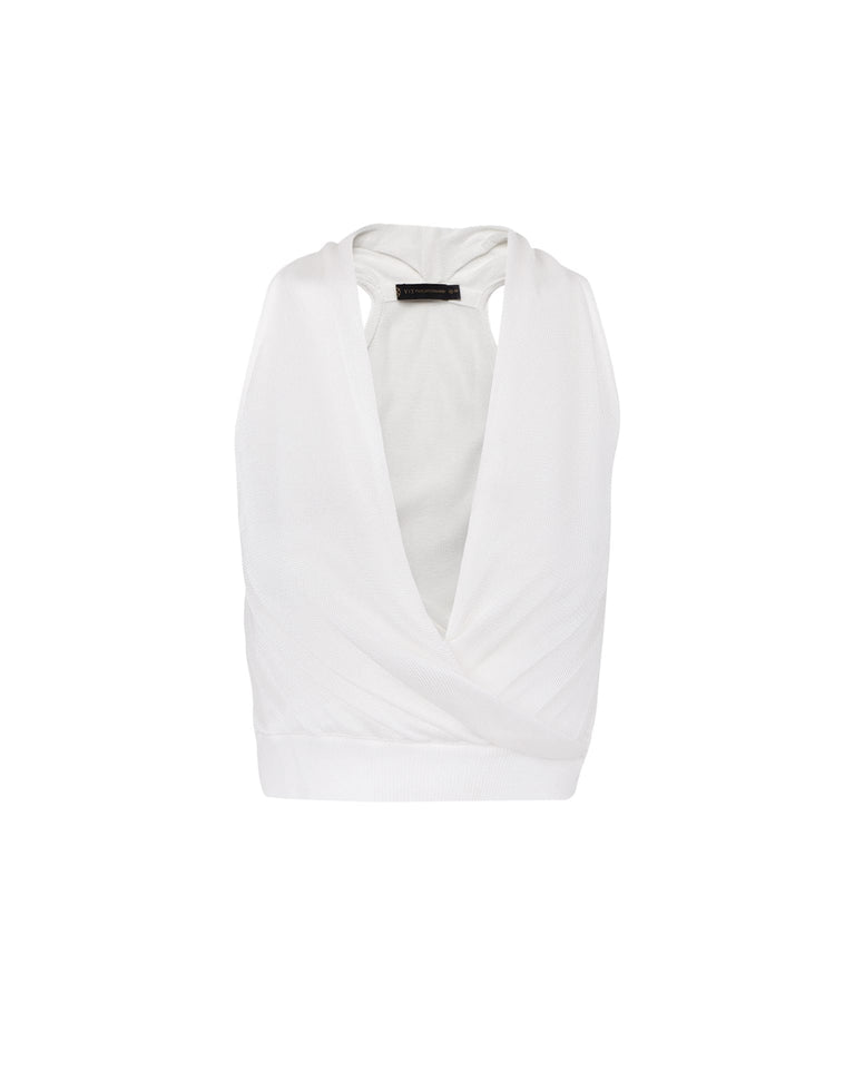 Knit Wrap Top - Off White