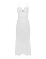 Lilith Detail Long Dress - Off White