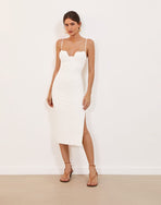 Firenze Lou Midi Dress - Off White