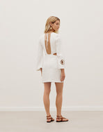 Leida Detail Short Dress - Off White