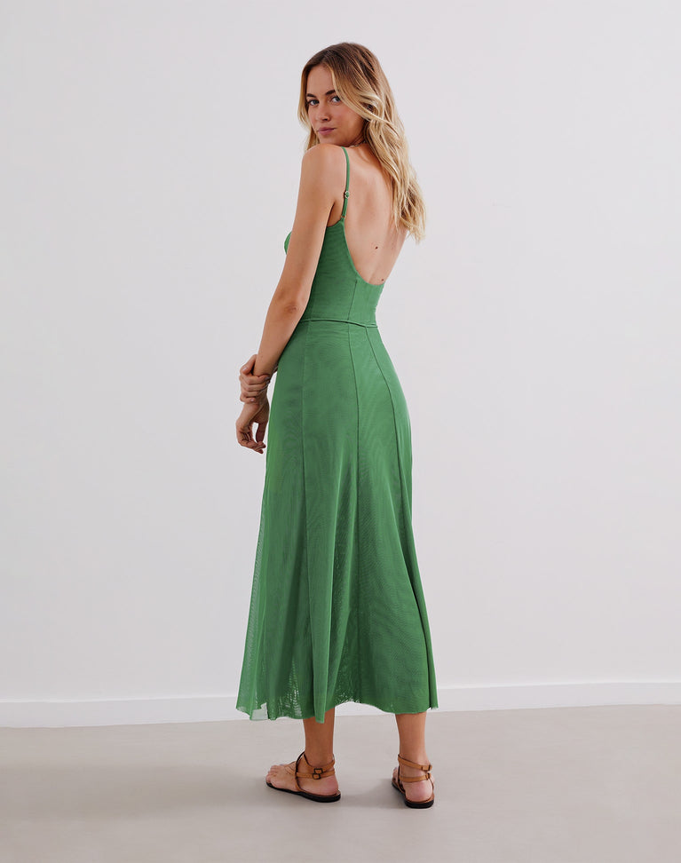 Sheer Maya Long Dress - Aspen