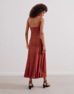 Melinda Long Dress - Brick