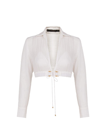 Alexia Detail Blouse - Off White