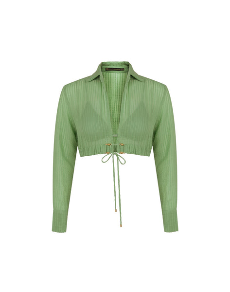 Alexia Detail Blouse (Exchange Only) - Aloe