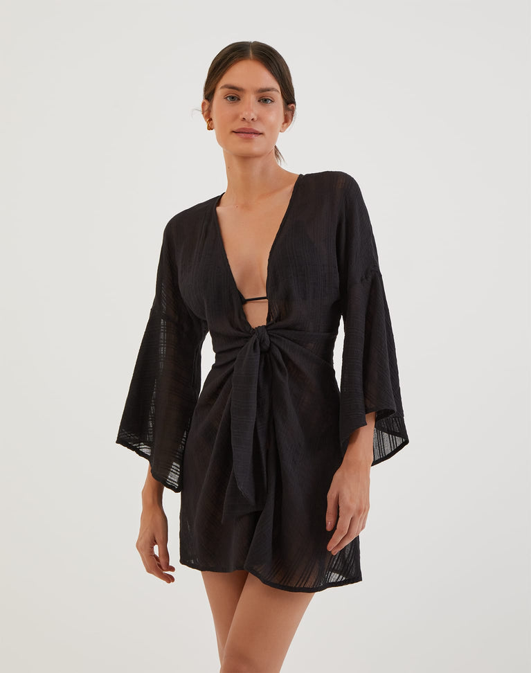 Perola Short Cover Up - Black