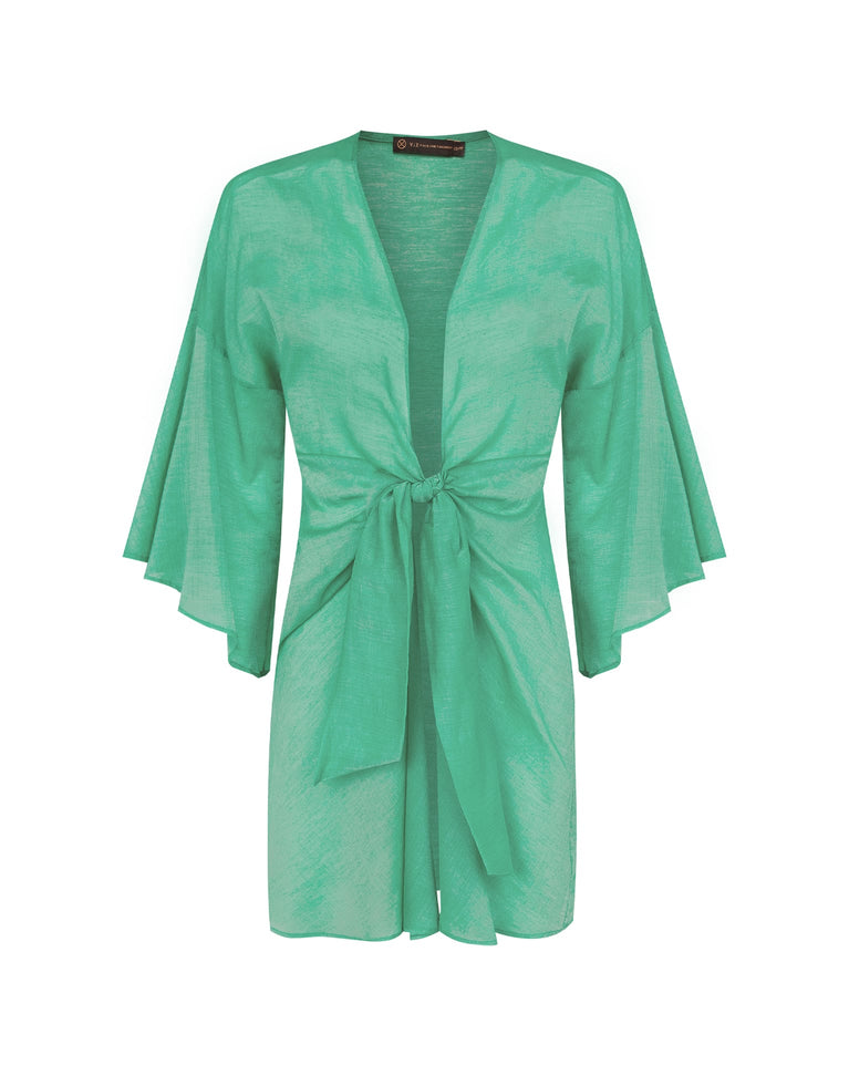 Perola Knot Short Cover Up - Seagreen