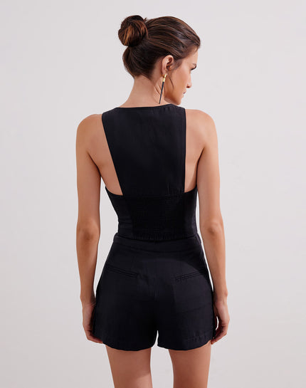 Saiori Detail Top - Black