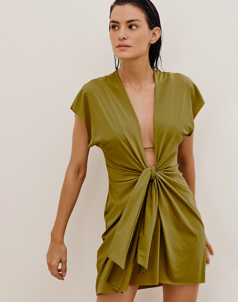 Sasha Short Cover Up - Avocado