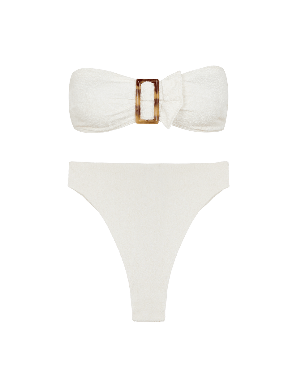 Firenze Gigi Hot Pant Bottom - White Brazilian / XS