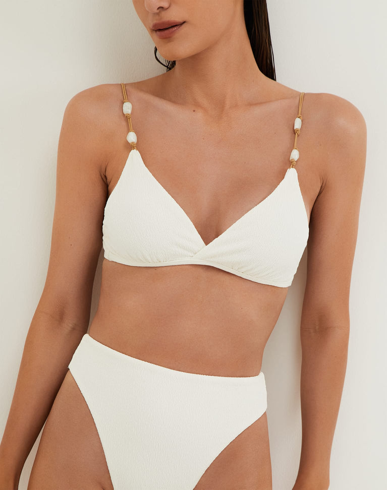 Firenze Gigi Hot Pant Bottom - White Brazilian / XS