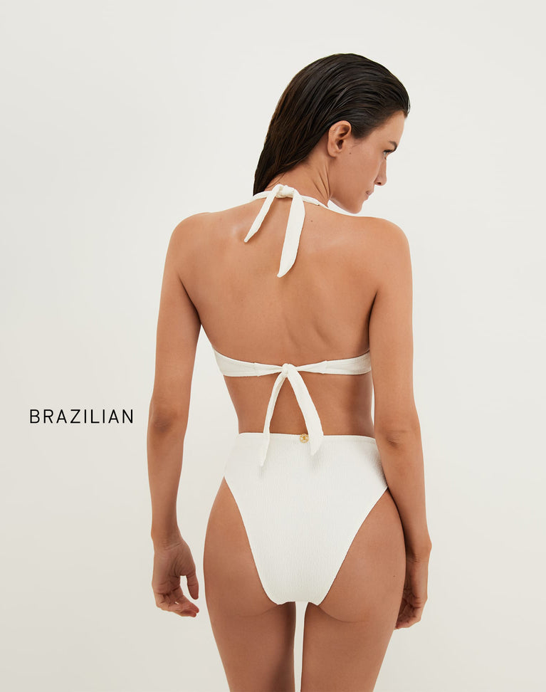 Firenze Gigi Hot Pant Bottom - White Brazilian / XS