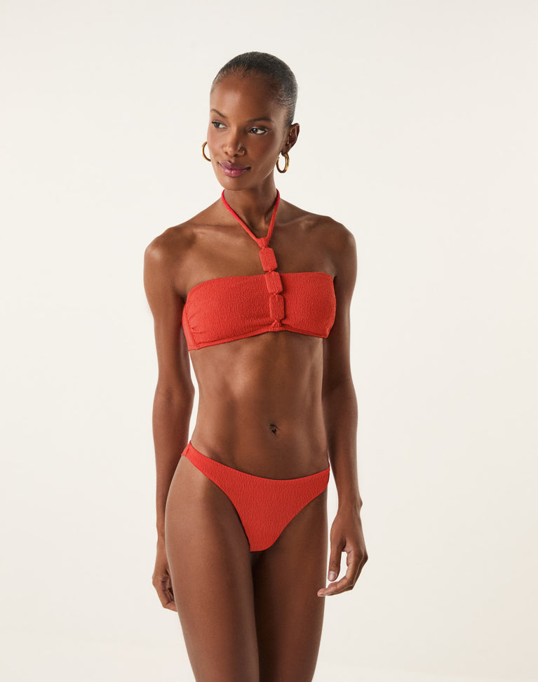 Firenze Basic Bottom - Spicy Red Cheeky / XS