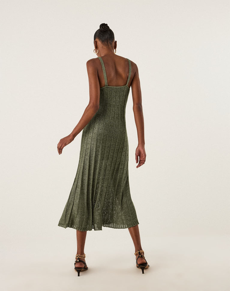 Knit Sarah Long Dress - Fen XS